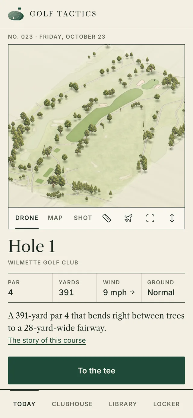 The same day's hole on a phone.